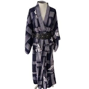 Kimono Tokyo Yukata Navy Blue One Size